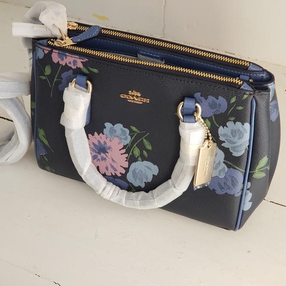 MINI SURREY CARRYALL PAINTED PEONY COACH F72641 - Picture 2 of 8
